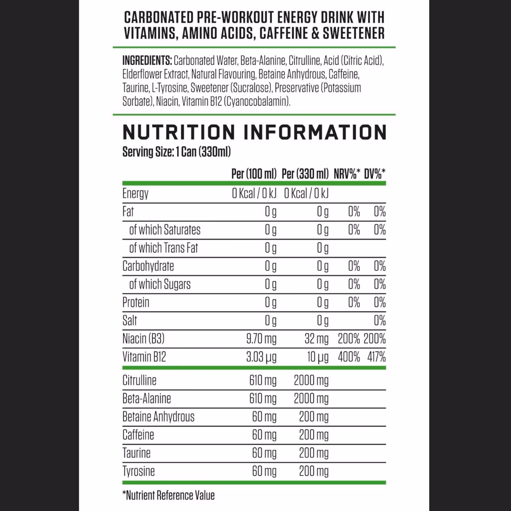 Applied Nutrition ABE Pre-Workout RTD Apple Elderflower 330ml 3