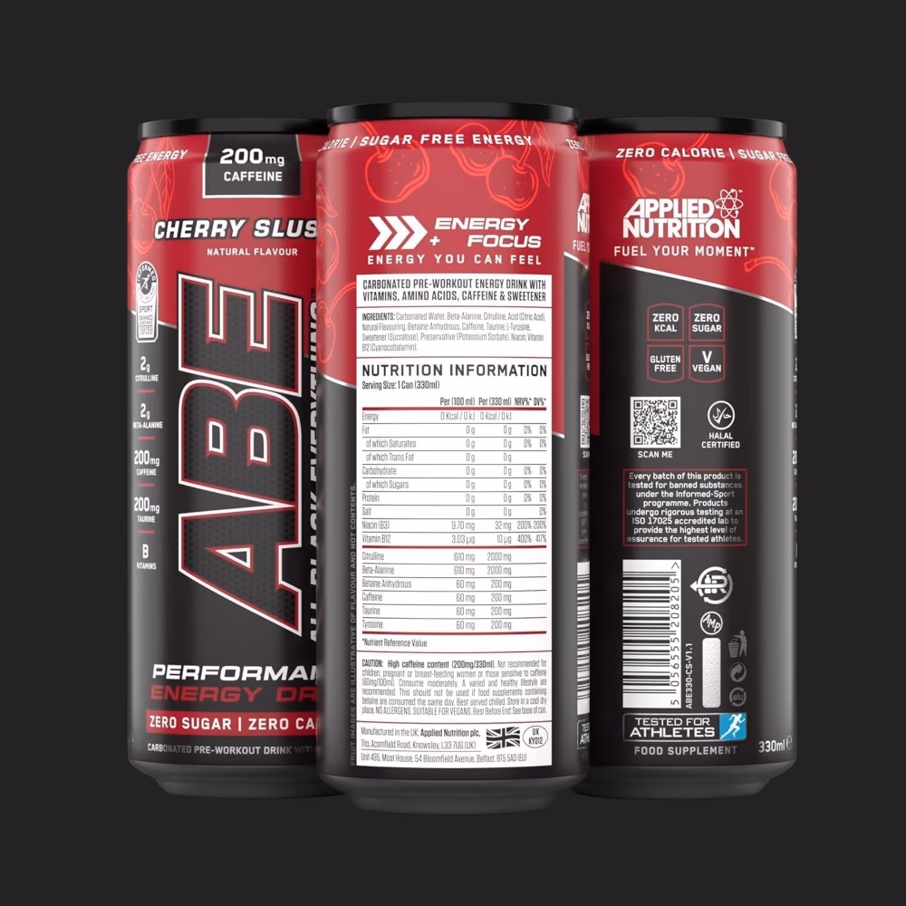 Applied Nutrition ABE Pre-Workout RTD Cherry Slushie 330ml 4