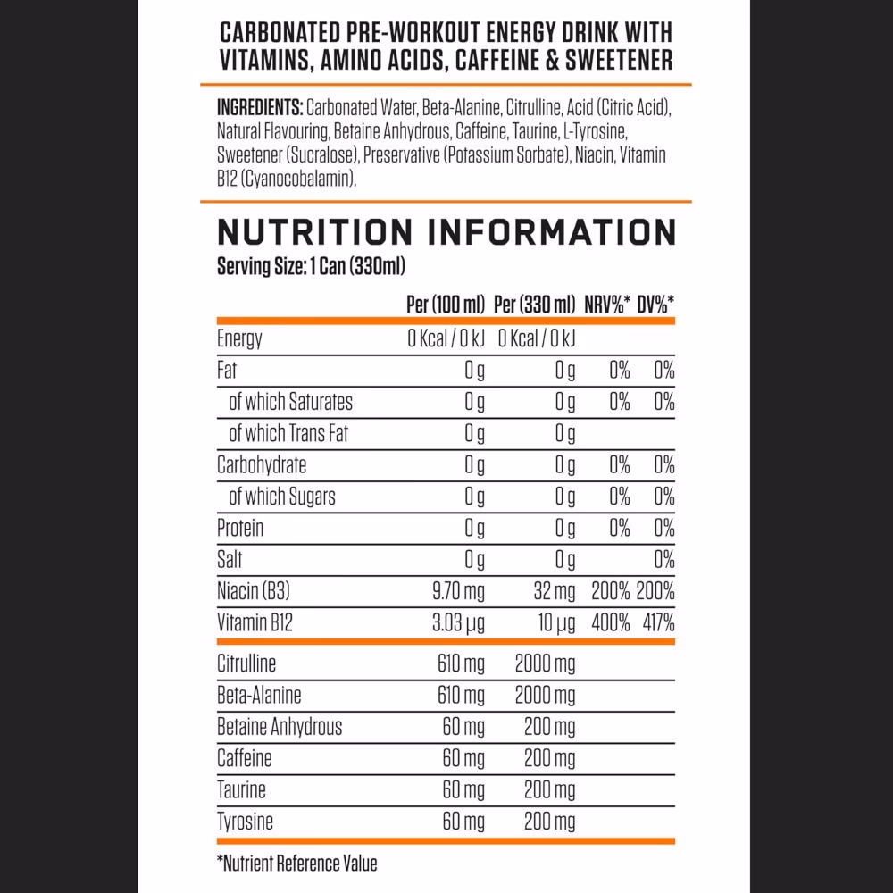Applied Nutrition ABE Pre-Workout RTD Orange Burst 330ml 3