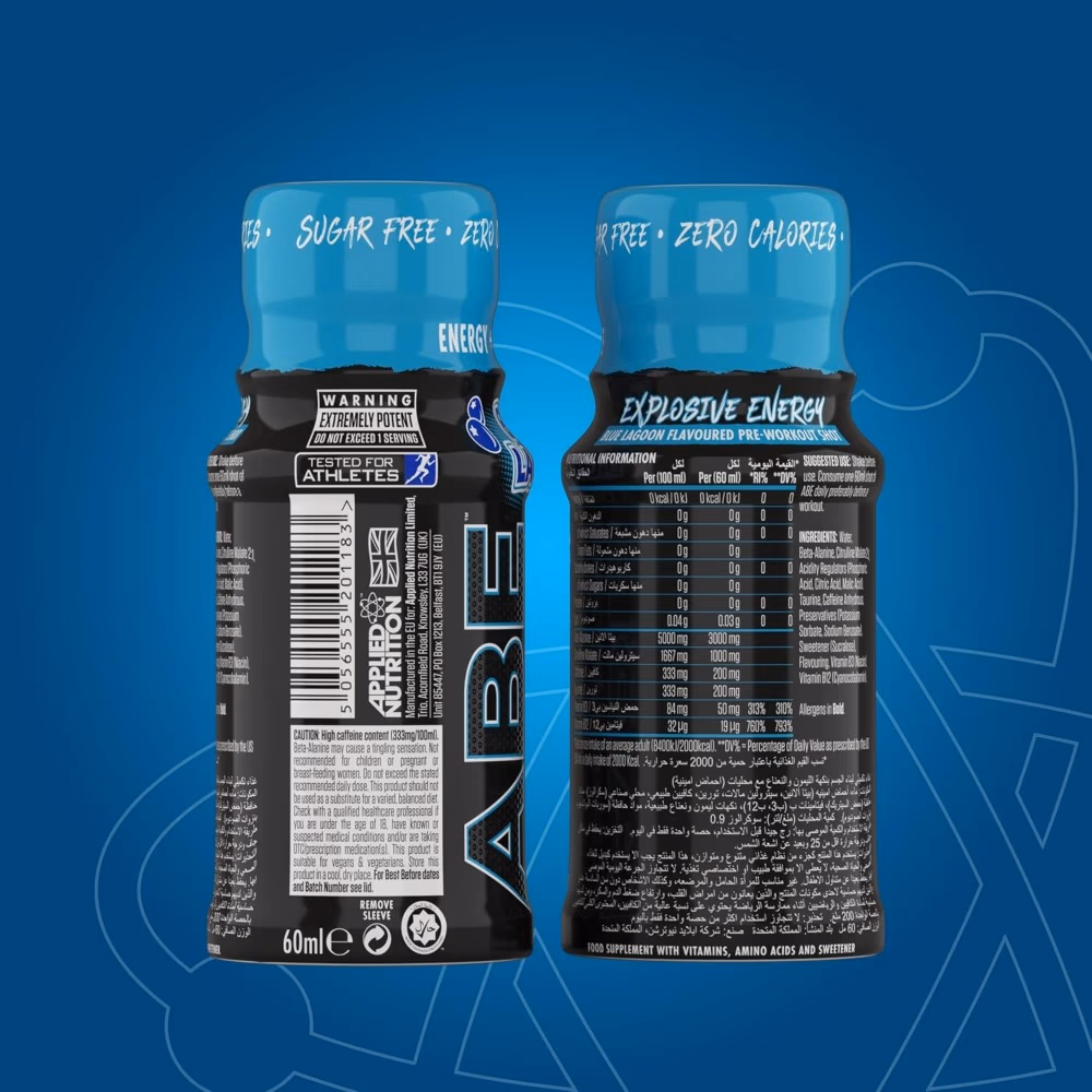 Applied Nutrition ABE Pre-Workout Shot Blue Lagoon 60ml x 1Piece 4