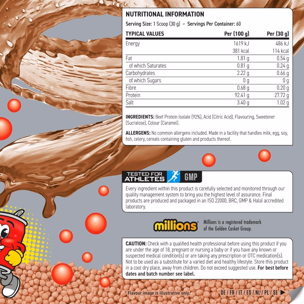 Applied Nutrition Beef-XP Clear Beef Protein Million 2kg Cola 1.8kg 4