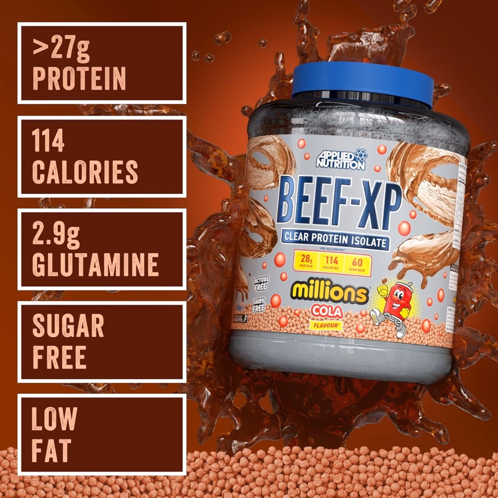 Applied Nutrition Beef-XP Clear Beef Protein Million 2kg Cola 1.8kg 3
