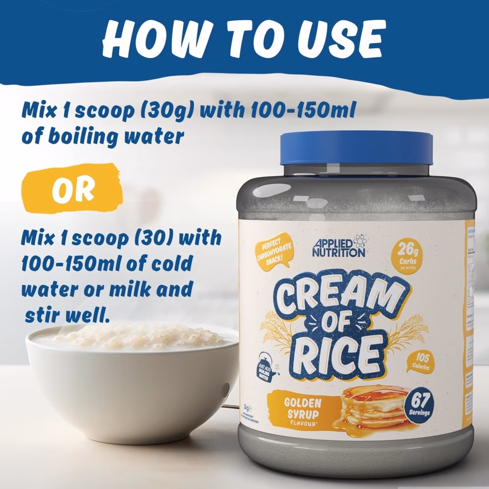 Applied Nutrition Cream of Rice Golden Syrup 2kg 5