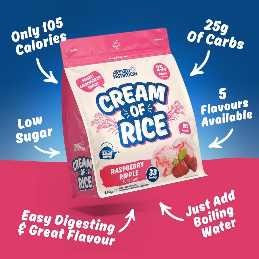 Applied Nutrition Cream of Rice Raspberry Ripple 1kg 2