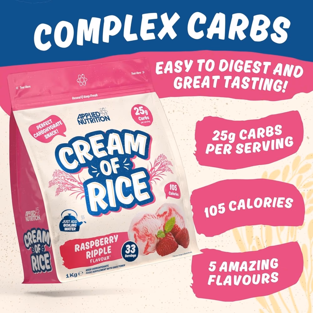Applied Nutrition Cream of Rice Raspberry Ripple 1kg 4