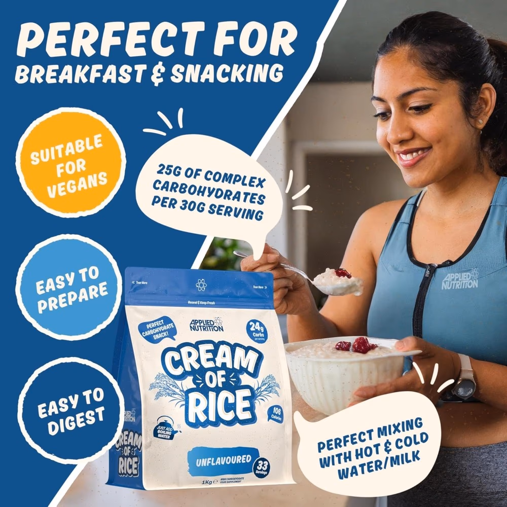 Applied Nutrition Cream of Rice Unflavoured 1kg 5