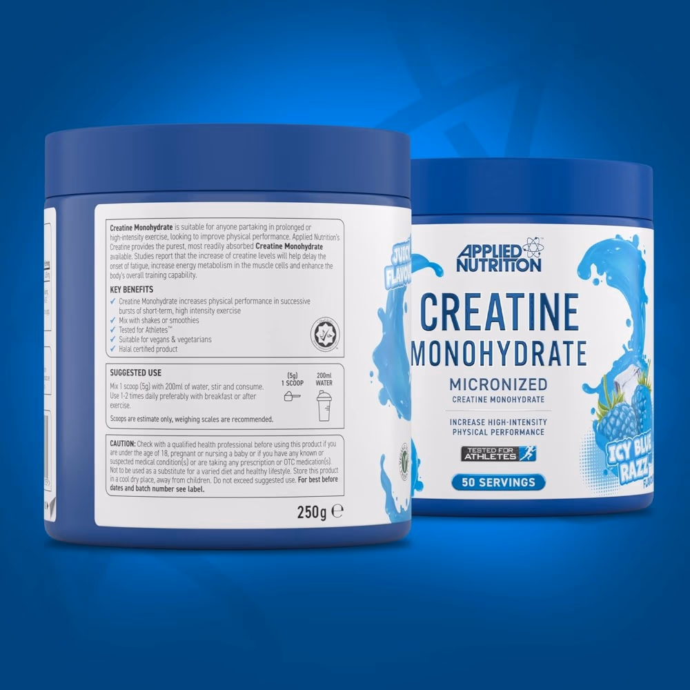 Applied Nutrition Creatine Monohydrate Powder Icy Blue Raspberry 250g 5