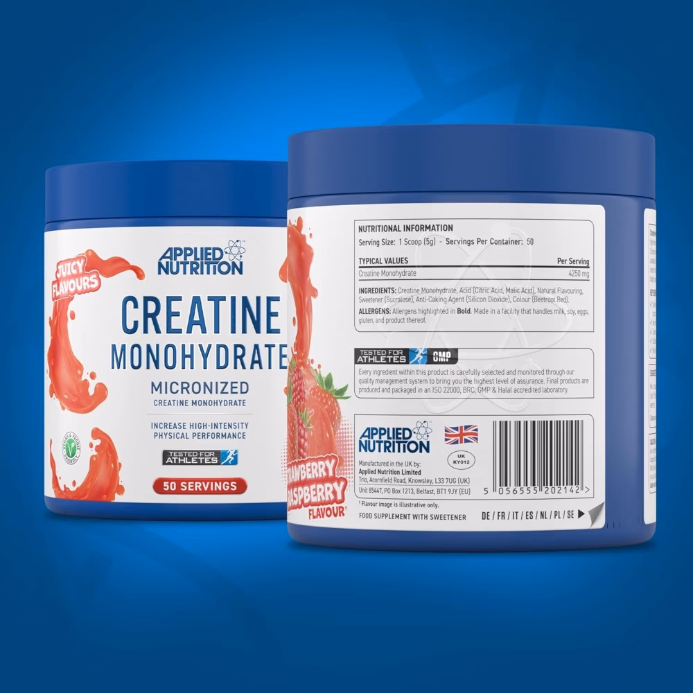 Applied Nutrition Creatine Monohydrate Powder Strawberry Raspberry 250g 5