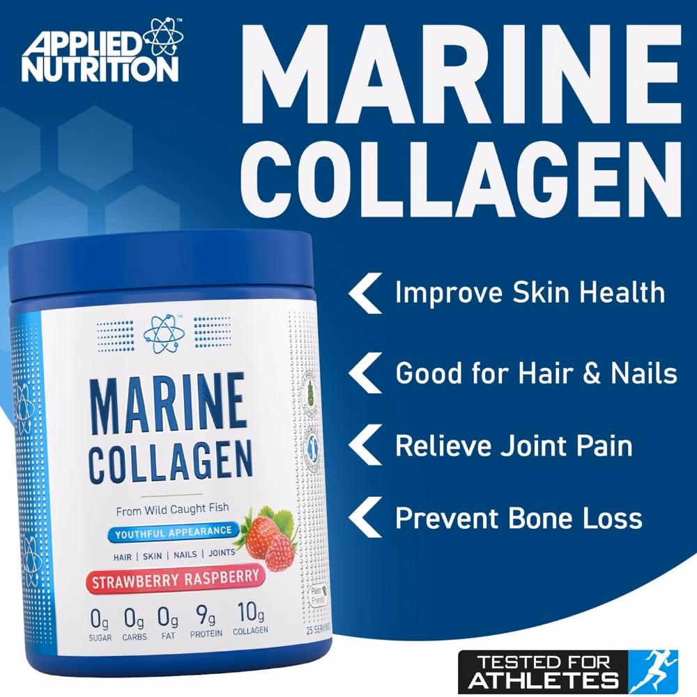Applied Nutrition Marine Collagen Strawberry Raspberry 300g 2