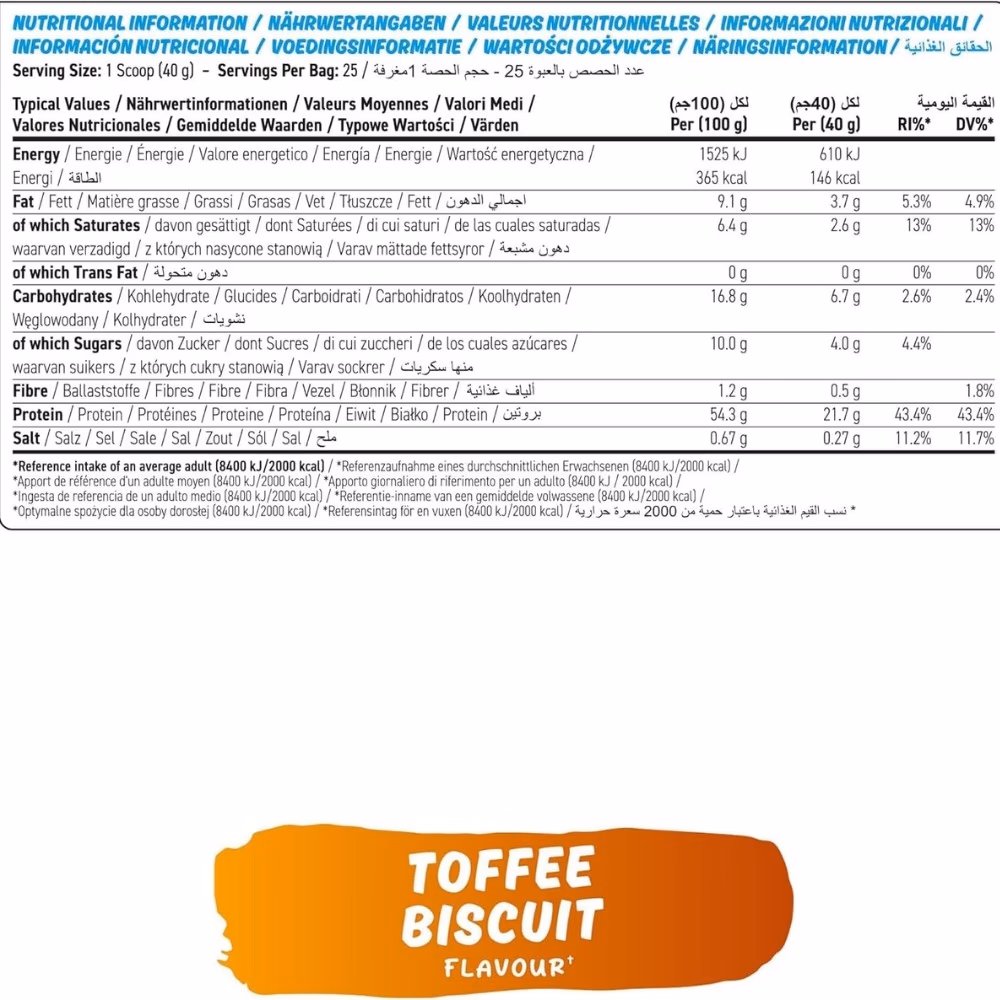 Applied Nutrition Protein Cookie Dough Toffee Biscuit 1kg 4