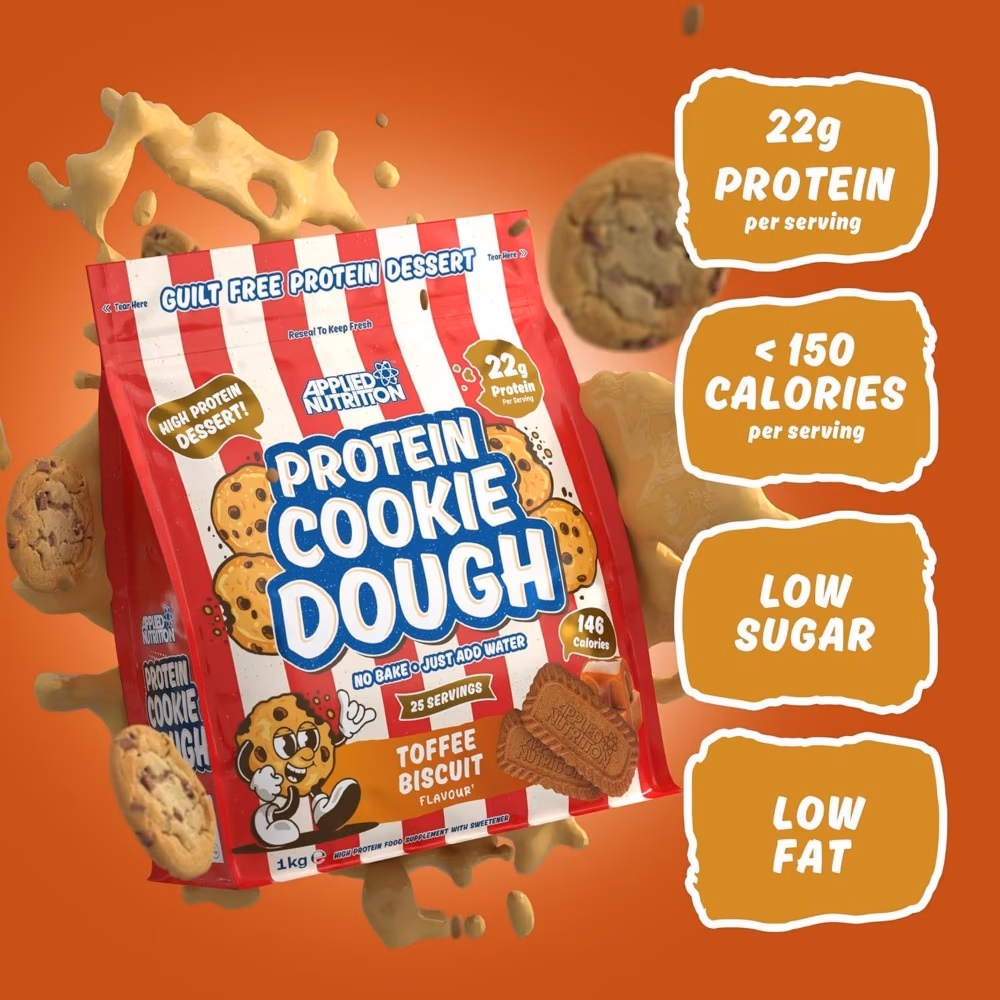 Applied Nutrition Protein Cookie Dough Toffee Biscuit 1kg 2