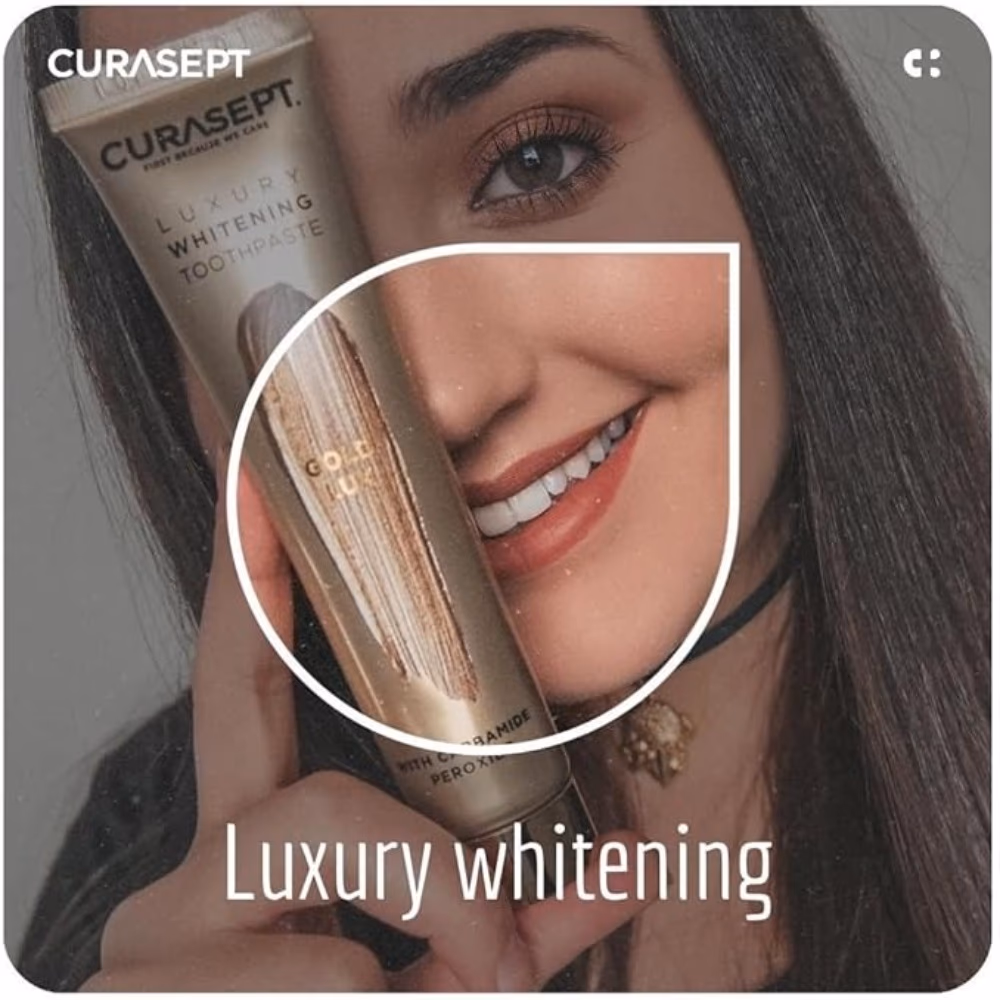 Curasept Toothpaste Gold Luxury Carbamide Peroxide 75ml 2