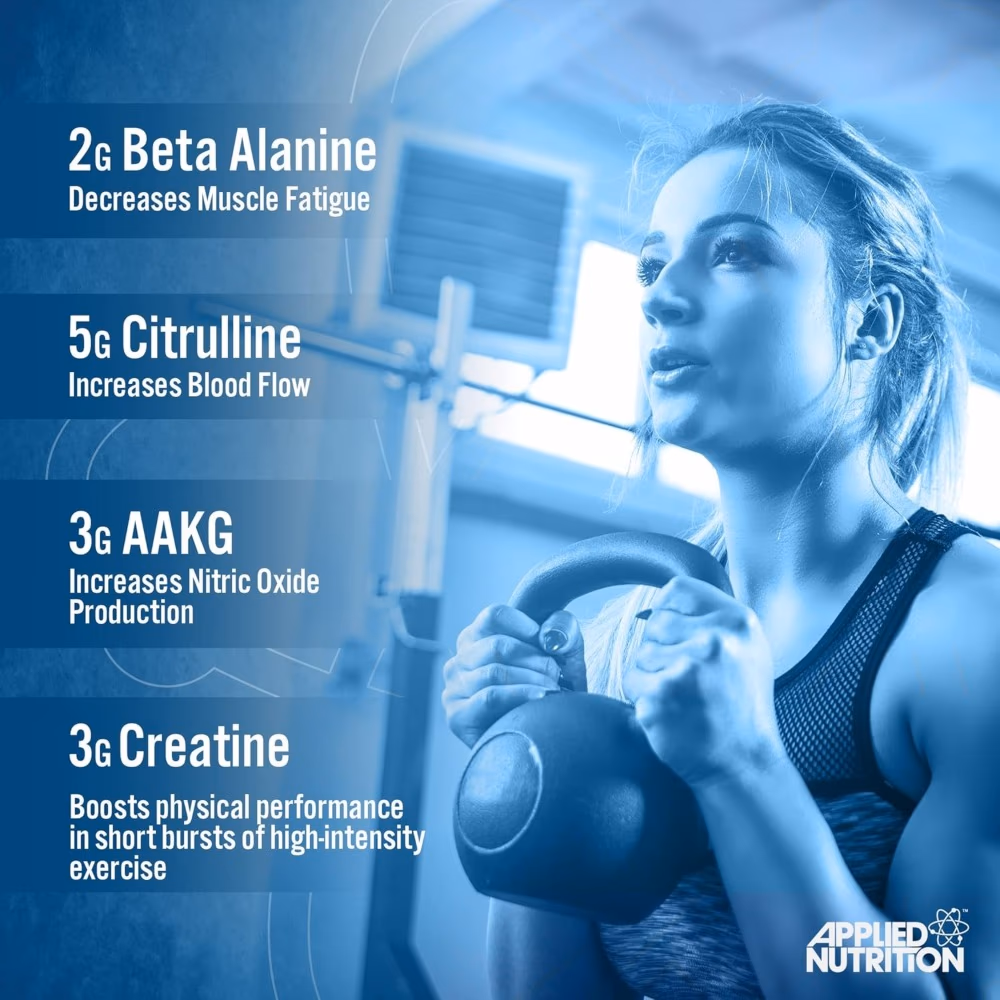 Applied Nutrition AN Pump 3G Pre Workout Blue Raspberry 375g  2