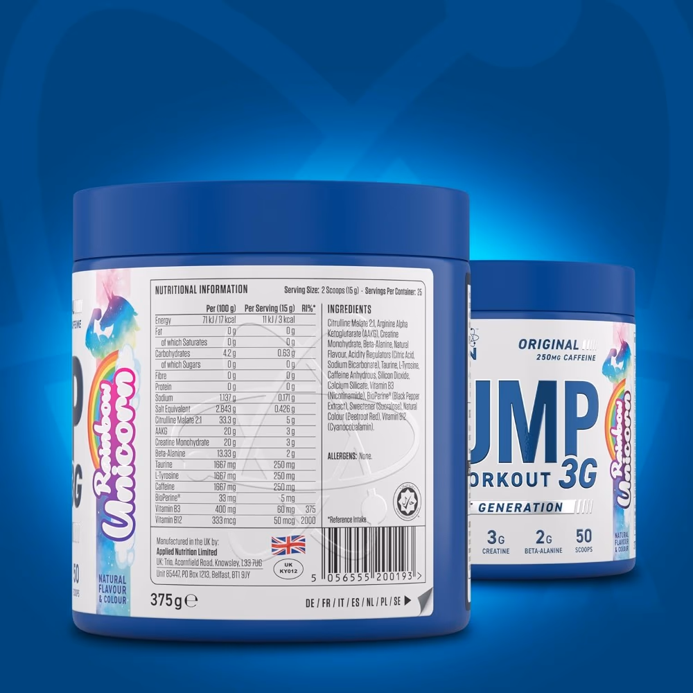 Applied Nutrition Pump 3G Pre Workout Rain Unicorn 375g 3