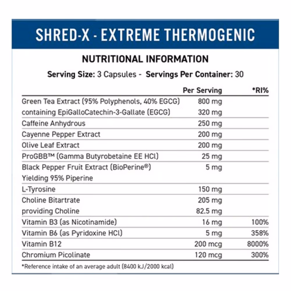 Applied Nutrition Shred X Extreme Thermogenic 90 Capsules 2