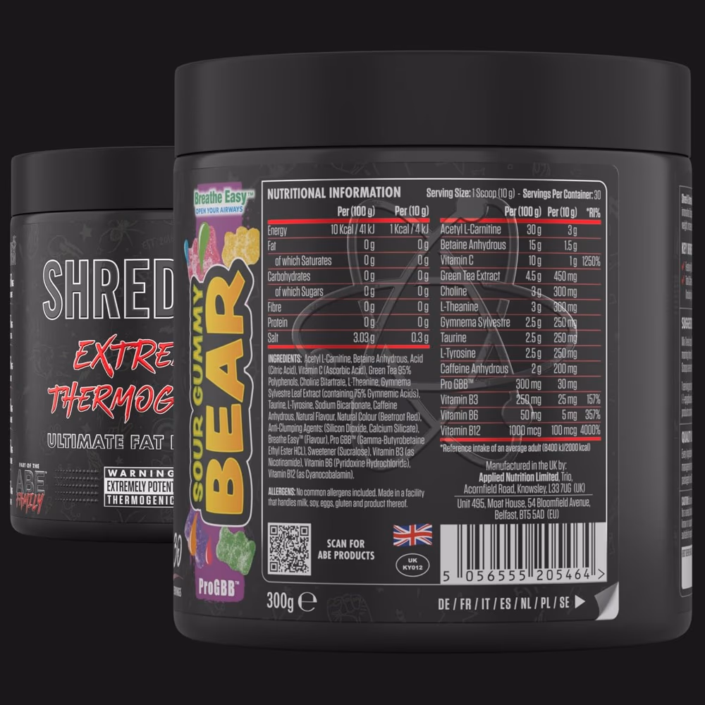 Applied Nutrition Shred X Powder – Sour Gummy Flavor – 300 g 3