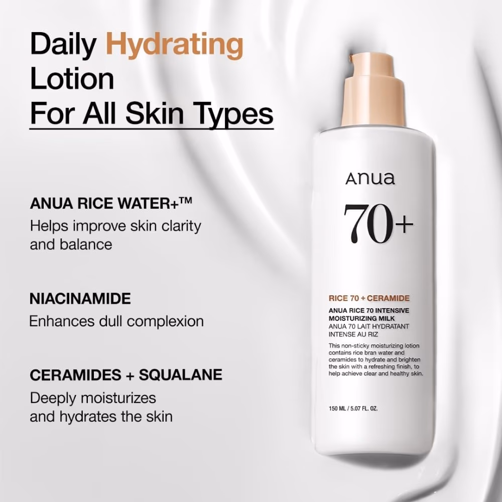 Anua 70+ Rice 70+ Ceramide Milk 150ml 3