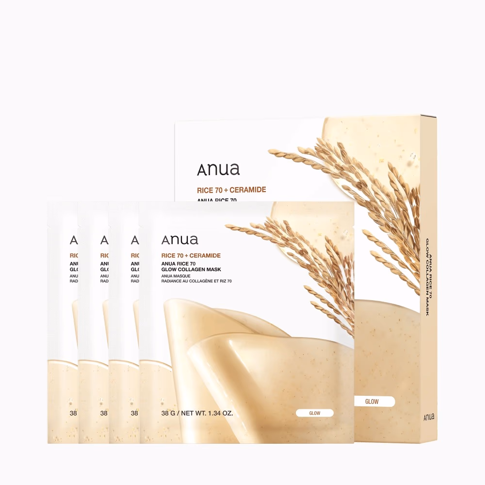 Anua Rice 70 + Ceramide Glow Collagen Mask 38g 2
