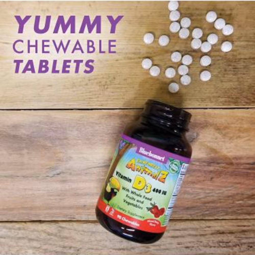 Bluebonnet Animal Vitamin D3 400IU 90 Chew Tabs 3