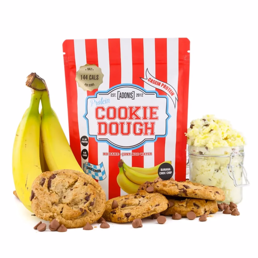 Adonis Casein Protein Cookie Dough Banana Chocolate Chip 400g  2