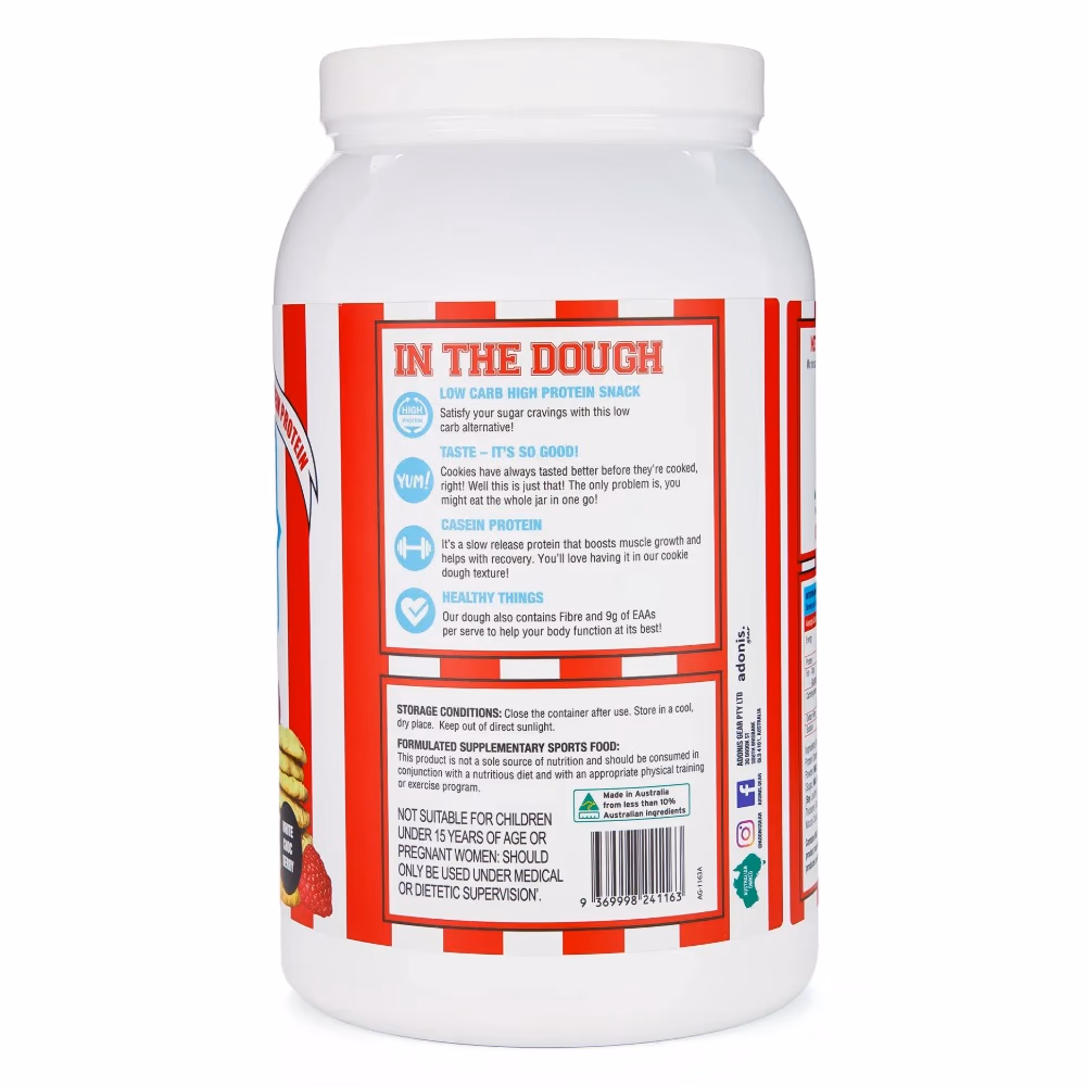 Adonis Casein Protein Cookie Dough White Chocolate Berry 1Kg  4