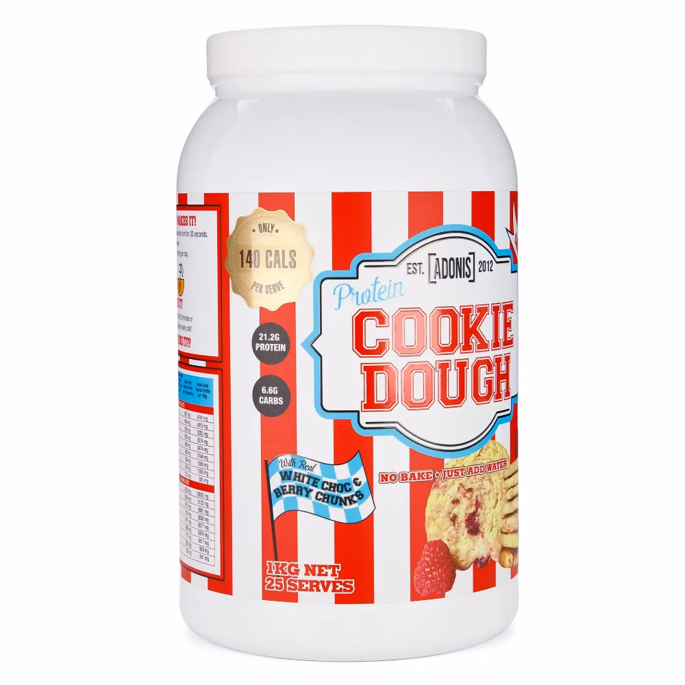 Adonis Casein Protein Cookie Dough White Chocolate Berry 1Kg  5
