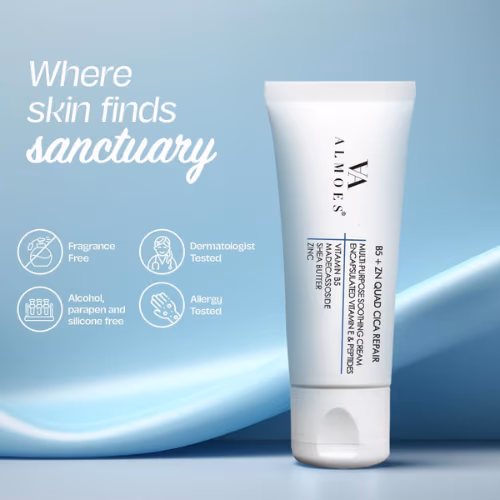 Almoes B5+Zn Quad Cica Repair Soothing Cream 100gm 3