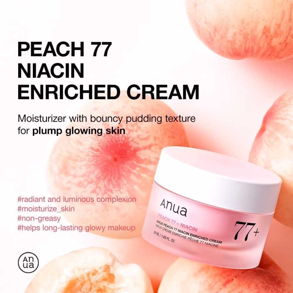 Anua Peach 77 Niacin Enriched Cream 50ml - Nourishing Cream With 77% Peach Extract And Niacinamide To Brighten And Hydrate. 5