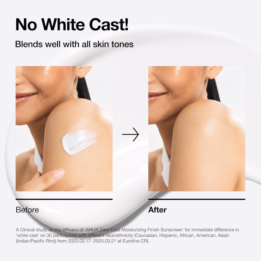 Anua Zero Cast SPF 50+ Moisturizing Sunscreen – 50ml | Lightweight Hydrating UV Protection for All Skin Types 5