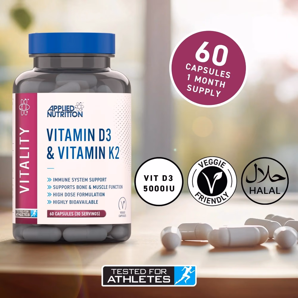 Applied Nutrition Vitamin D3 & K2 (60 Capsules) 5