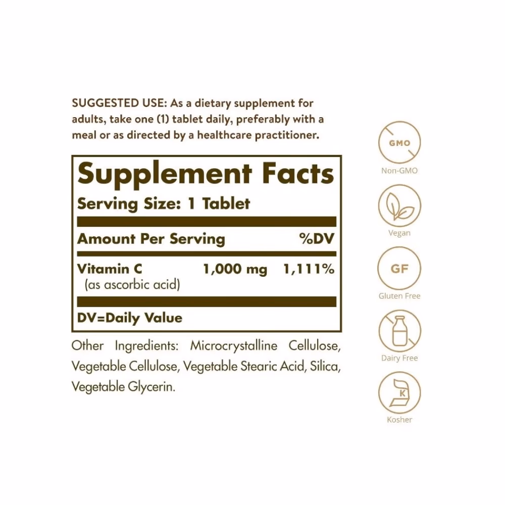 Solgar Vitamin C 1000 mg – 90 Tablets 2