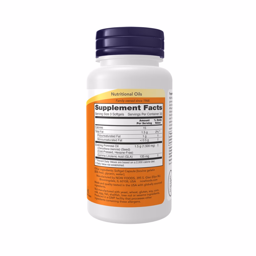Now Evening Primrose Oil 500mg 100Softgels 3
