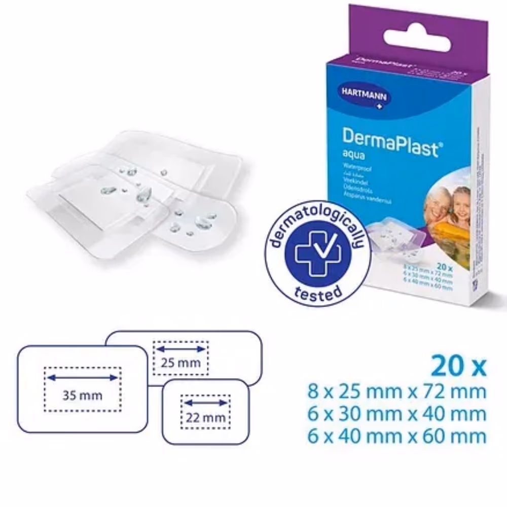 Dermaplast Aqua Plaster Mixed Size 20s 3
