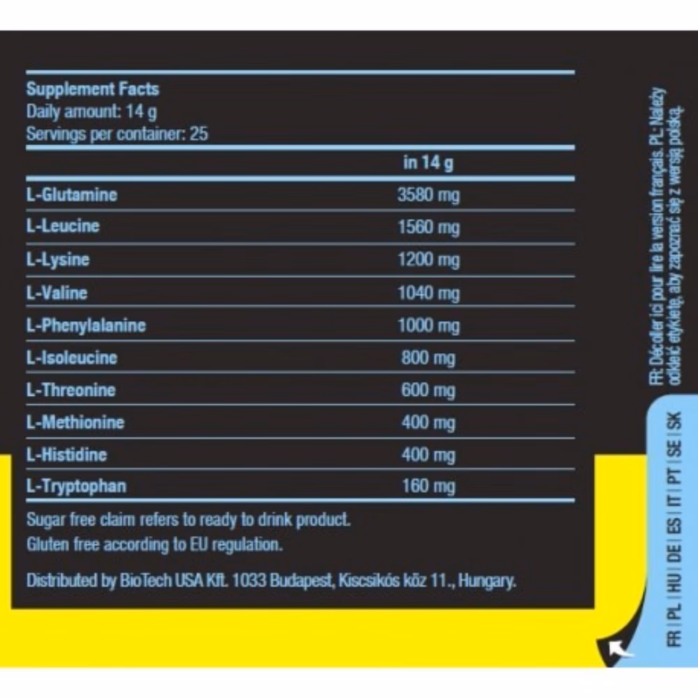 BioTechUSA EAA Zero Apple 350g – Essential Amino Acid Powder for Recovery & Performance 2