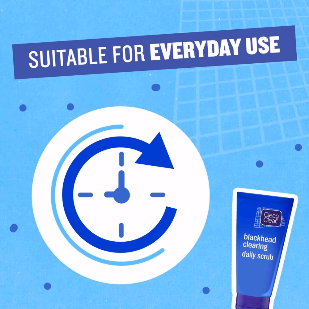 Clean & Clear Blackhead Clearing Daily Scrub 150ml – Exfoliating Face Wash for Clear Skin 2