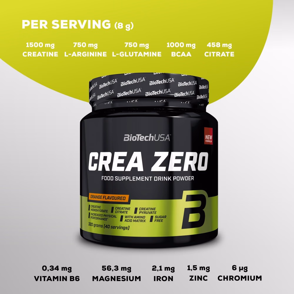 BioTechUSA Crea Zero Orange 320g 4