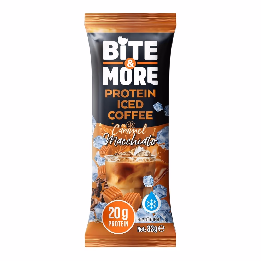 Bite and More Protein Ice Coffee Caramel Mach Pack 10s 2