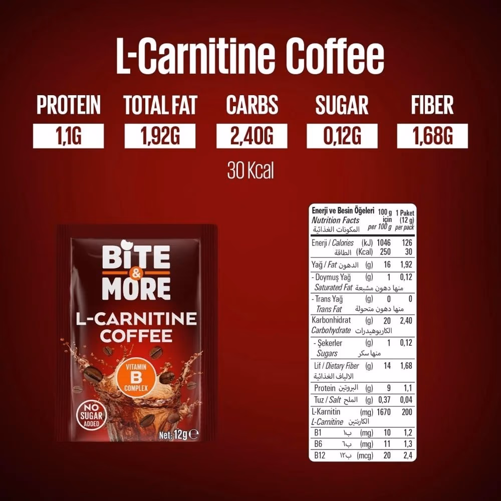Bite and More L-Carnitine Coffee Pack 10s 3