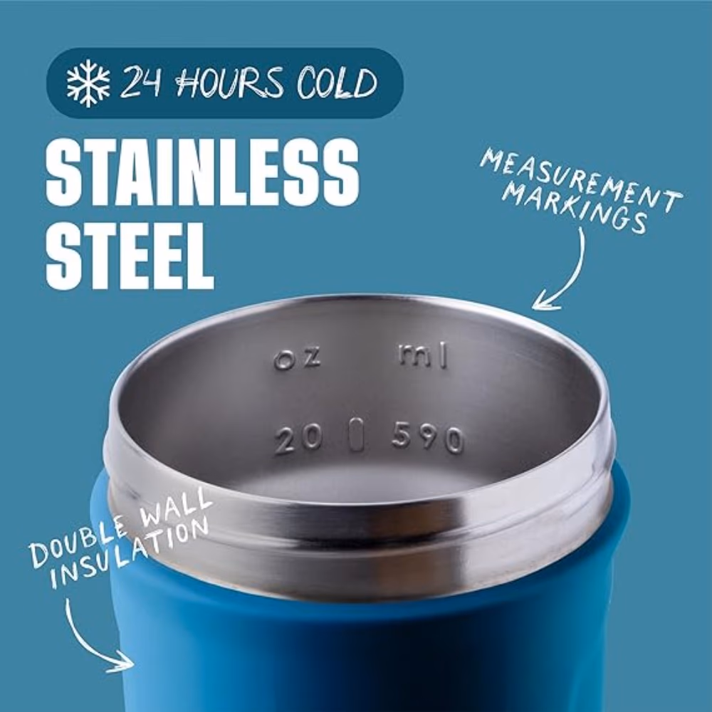 Blender Bottle Strada Steel FC Blue 24oz 2