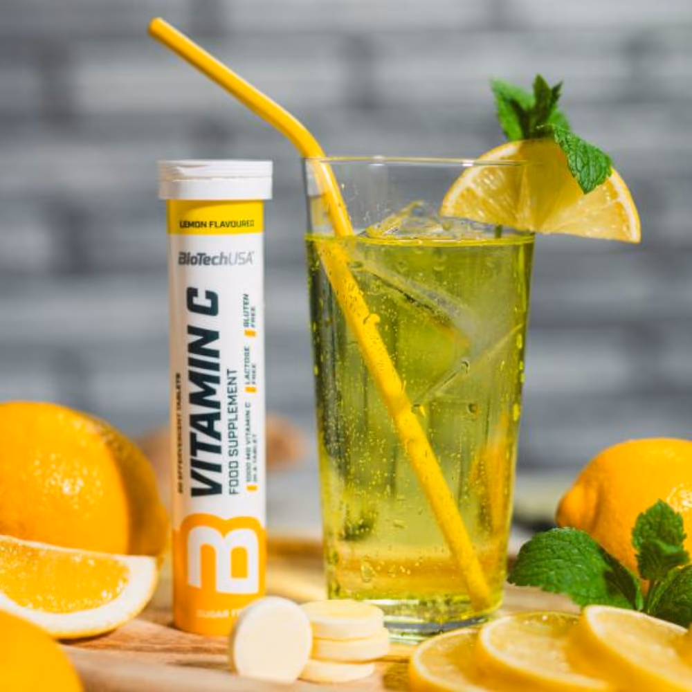 BioTechUSA Vitamin C 1000mg Lemon Effervescent Tablets 20s 2