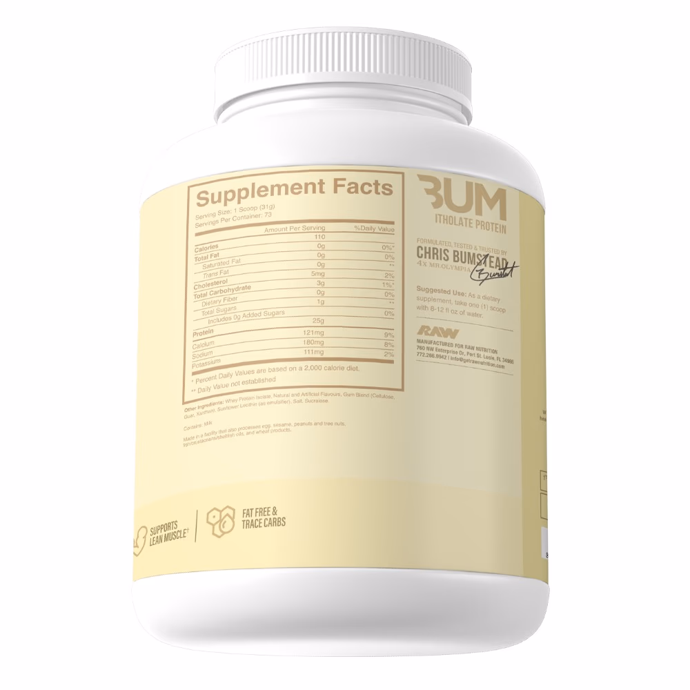 Raw Nutrition Bum Itholate Protein Vanilla Flavor - 2.2kg 3