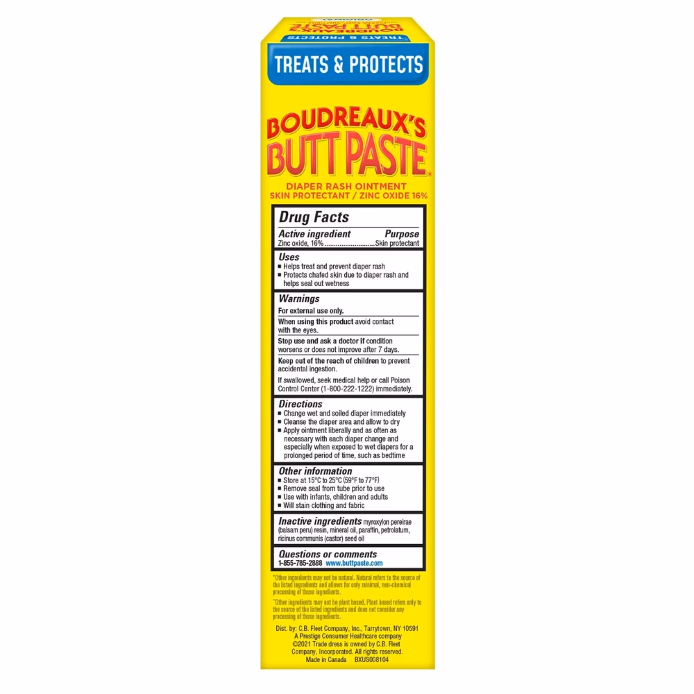 Boudreaux's Butt Paste Diaper Rash Ointment 113g  2