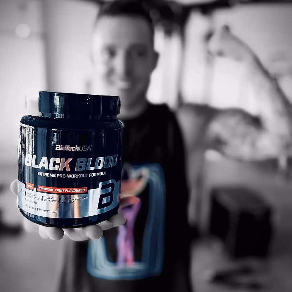 BioTechUSA Black Blood NOX+ Blueberry Lime flavor - 340gm 4