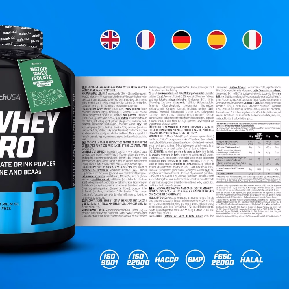BioTechUSA Iso Whey Zero Salted Caramel 2270g: Lactose-Free Whey Protein Isolate 5