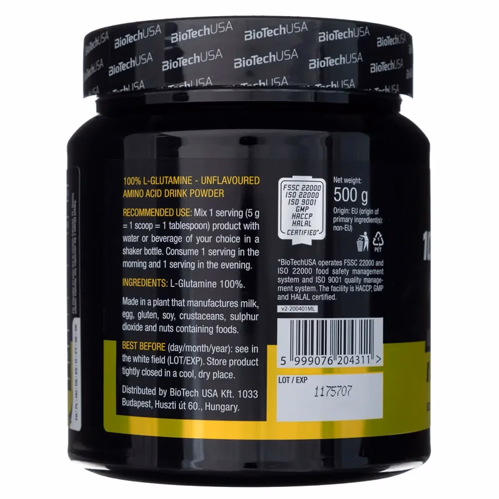 BioTechUSA L-Glutamine Powder 240g: Pure Amino Acid for Muscle Recovery & Immune Support 2