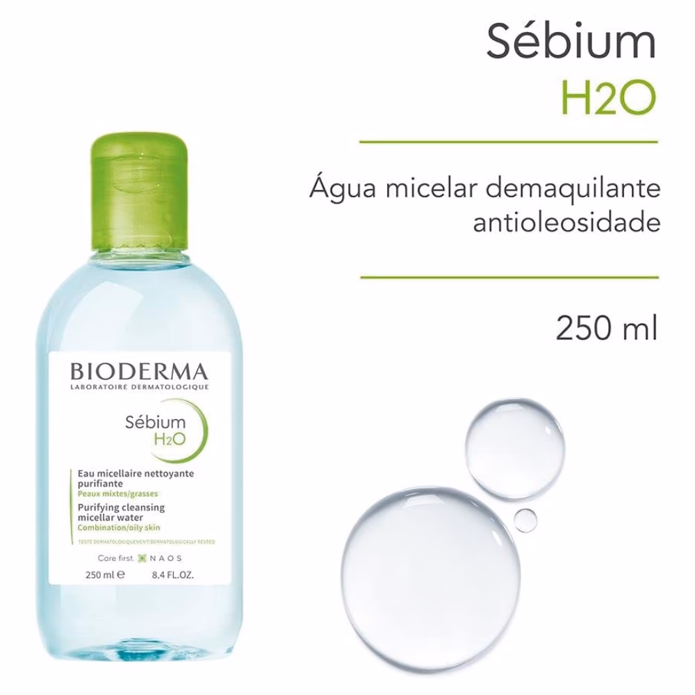 Bioderma Sebium H2O Micellar Water – 250ml | Purifying Makeup Remover & Cleanser for Oily & Combination Skin 3