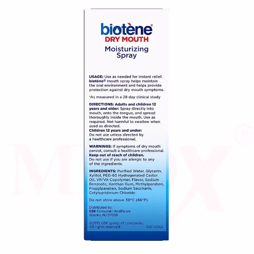 Biotene Dry Mouth Moisturizing Spray Gen Mint 44ml 3