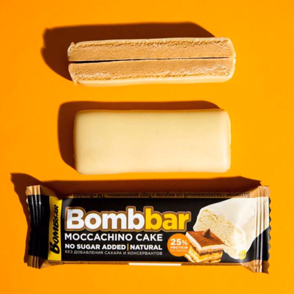 Bombbar Moccachino Cake Protein Bar 40g 3