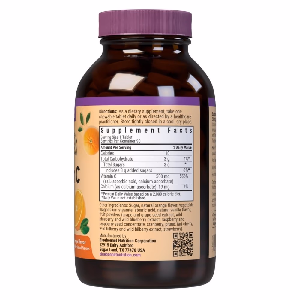 Bluebonnet Vitamin C 500mg 90 Chewable Tablets 2