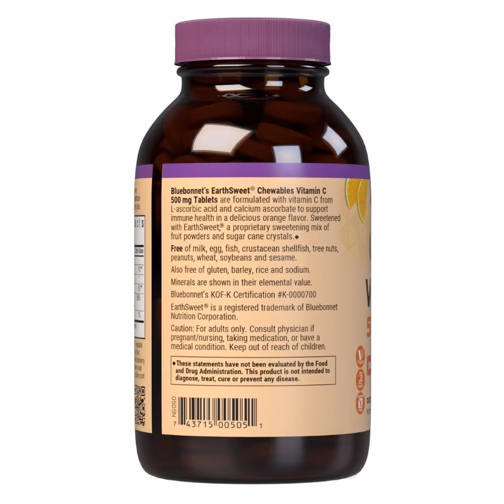 Bluebonnet Vitamin C 500mg 90 Chewable Tablets 3